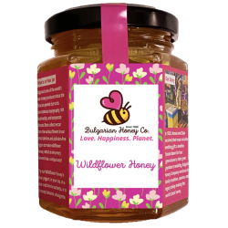 Miere din flori salbatice, naturala, bruta, nefiltrata, 450g