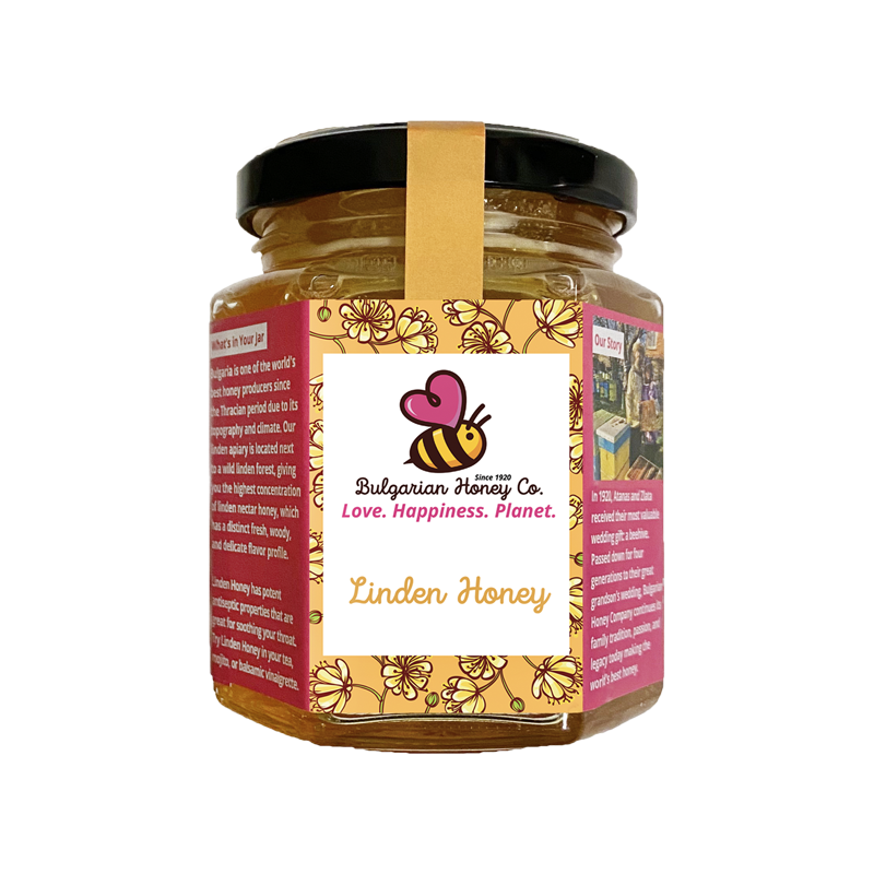 Miere din flori de tei, naturala, bruta, nefiltrata, 250g