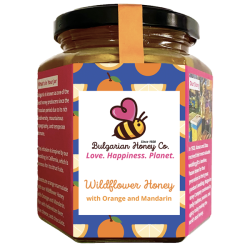 Miere de flori salbatice bruta, nefiltrata, ulei de portocale