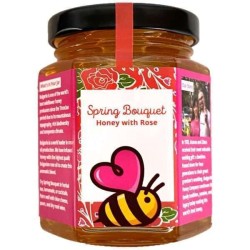 Miere de flori salbatice, bruta, nefiltrata, ulei de trandafir, 250g