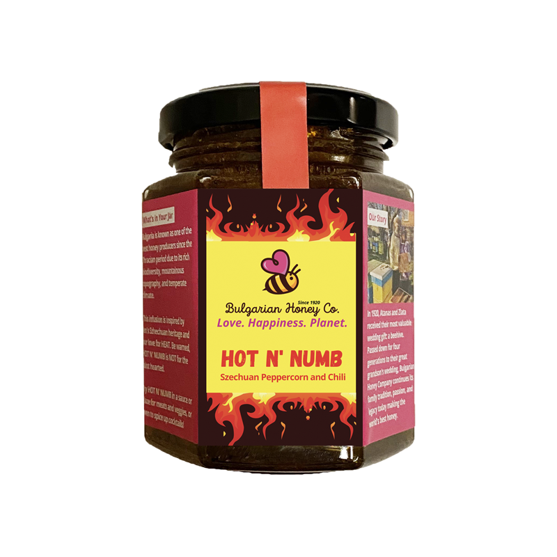 Miere crudă nefiltrată, boabe de piper de Sichuan, ardei iute Birdsey