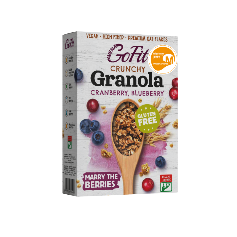 Granola cu afine si merisoare, fără gluten, Avena GoFit