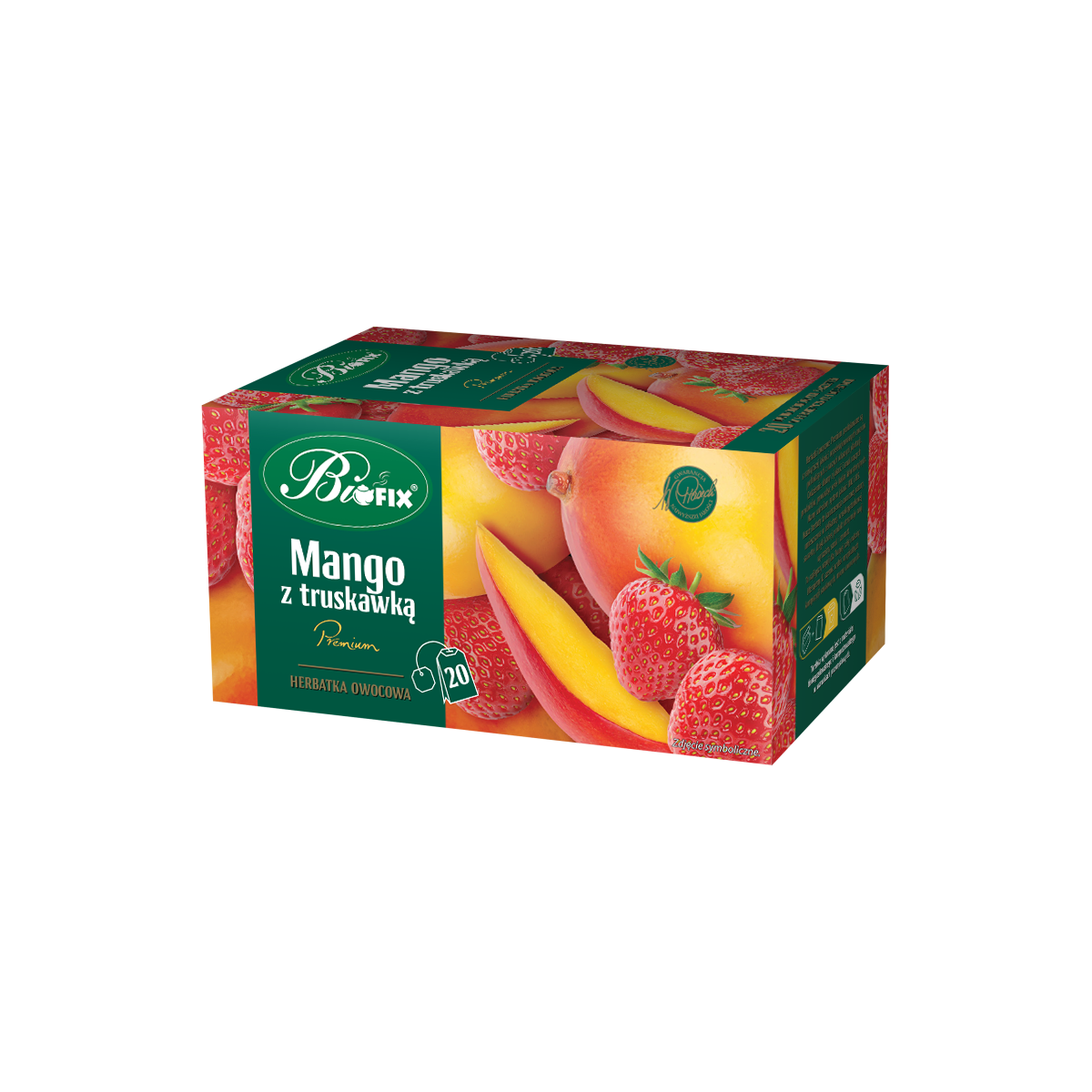 Ceai Premium Mango -Capsuni (plicuri), Fara Zahar, 40g.png