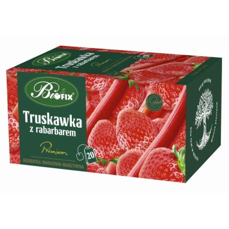 Ceai Premium Capsuni -Rubarba (plicuri), Fara Zahar, 40g