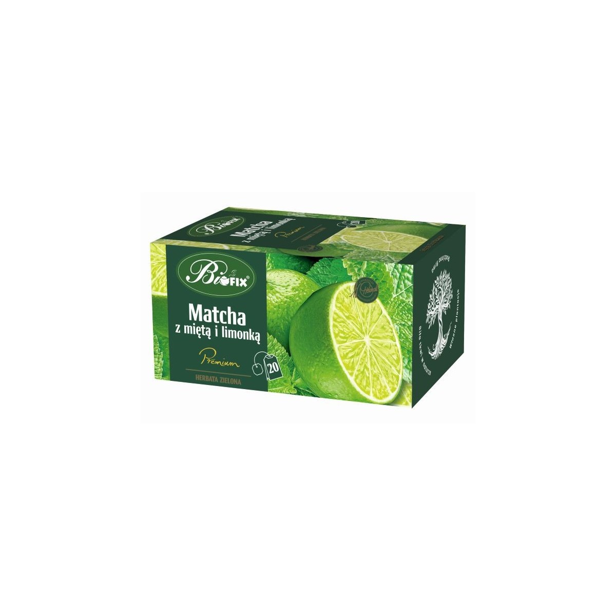 Ceai Premium Matcha-Mint-Lime, Fara Zahar (plicuri), 40g