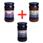 Pachet: Gem fara zahar de Zmeura 340g + Gem fara zahar de Caise 340g + Gem fara zahar de Fructe de Padure 340g
