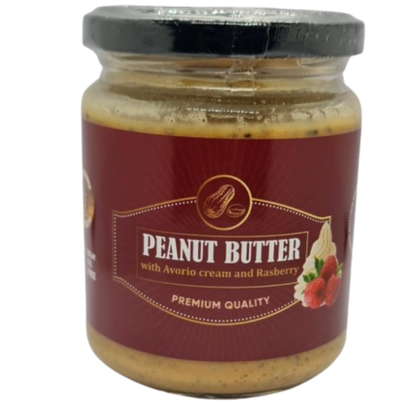 Unt de arahide cu zmeura si crema