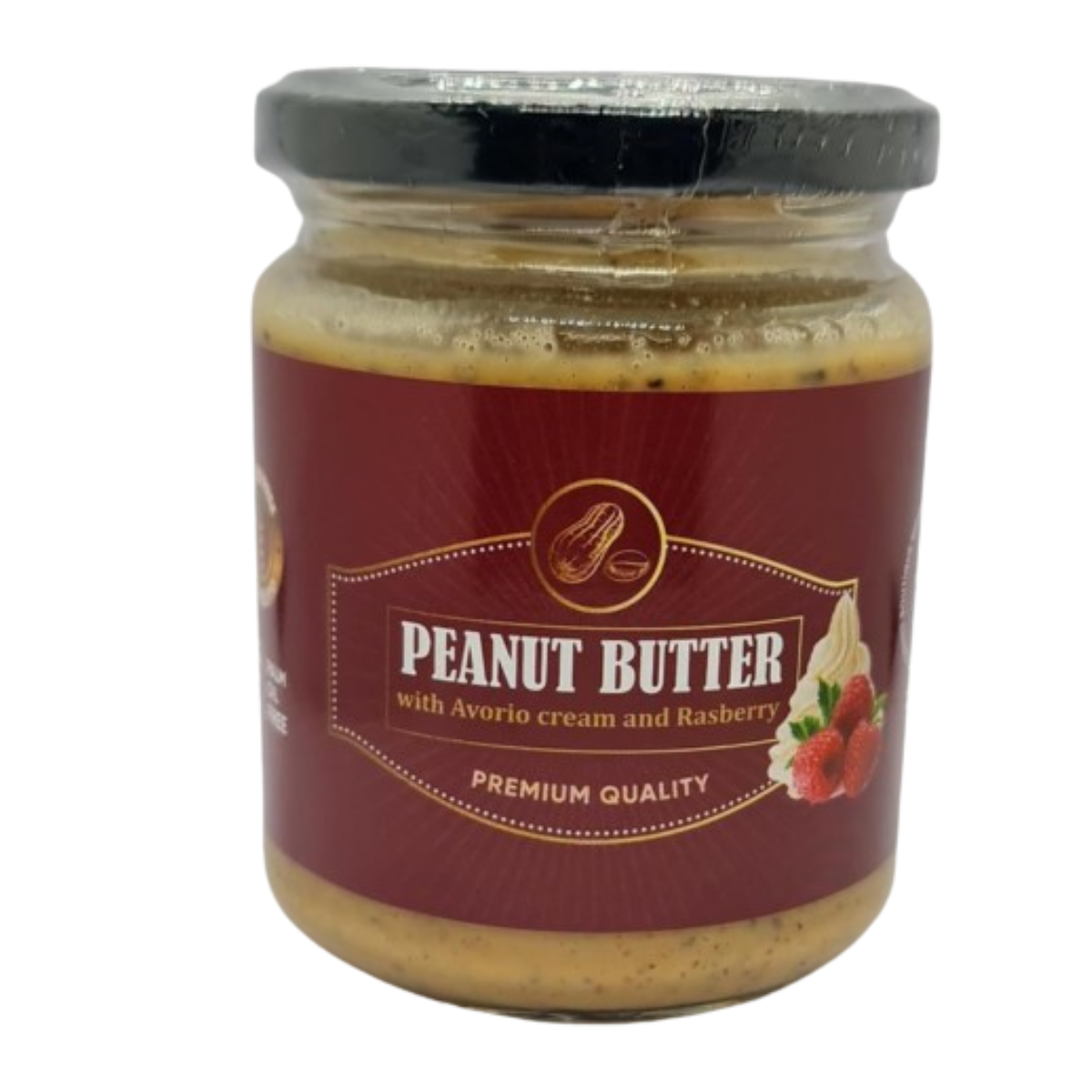 Unt de arahide cu zmeura si crema