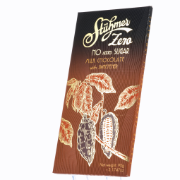 Pachet: 10 x Ciocolata cu lapte FARA ZAHAR 90g (PRODUSA DE CIOCOLATERIA STUHMER)