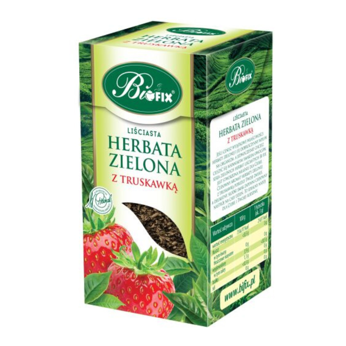 Pachet: 10 X Ceai Verde frunze cu Capsuni (vrac), Fara Zahar,100g