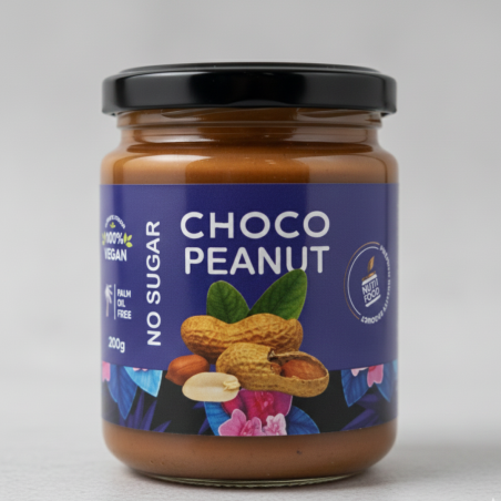 Crema de Arahide cu Ciocolata vegana, FARA ZAHAR, 250g