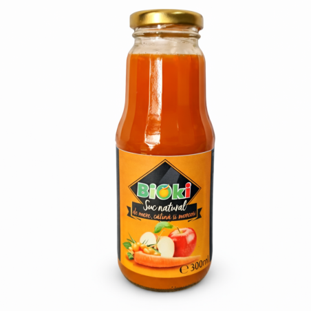 SUC NATURAL DE MERE, CATINA SI MORCOVI (fara zahar adaugat)