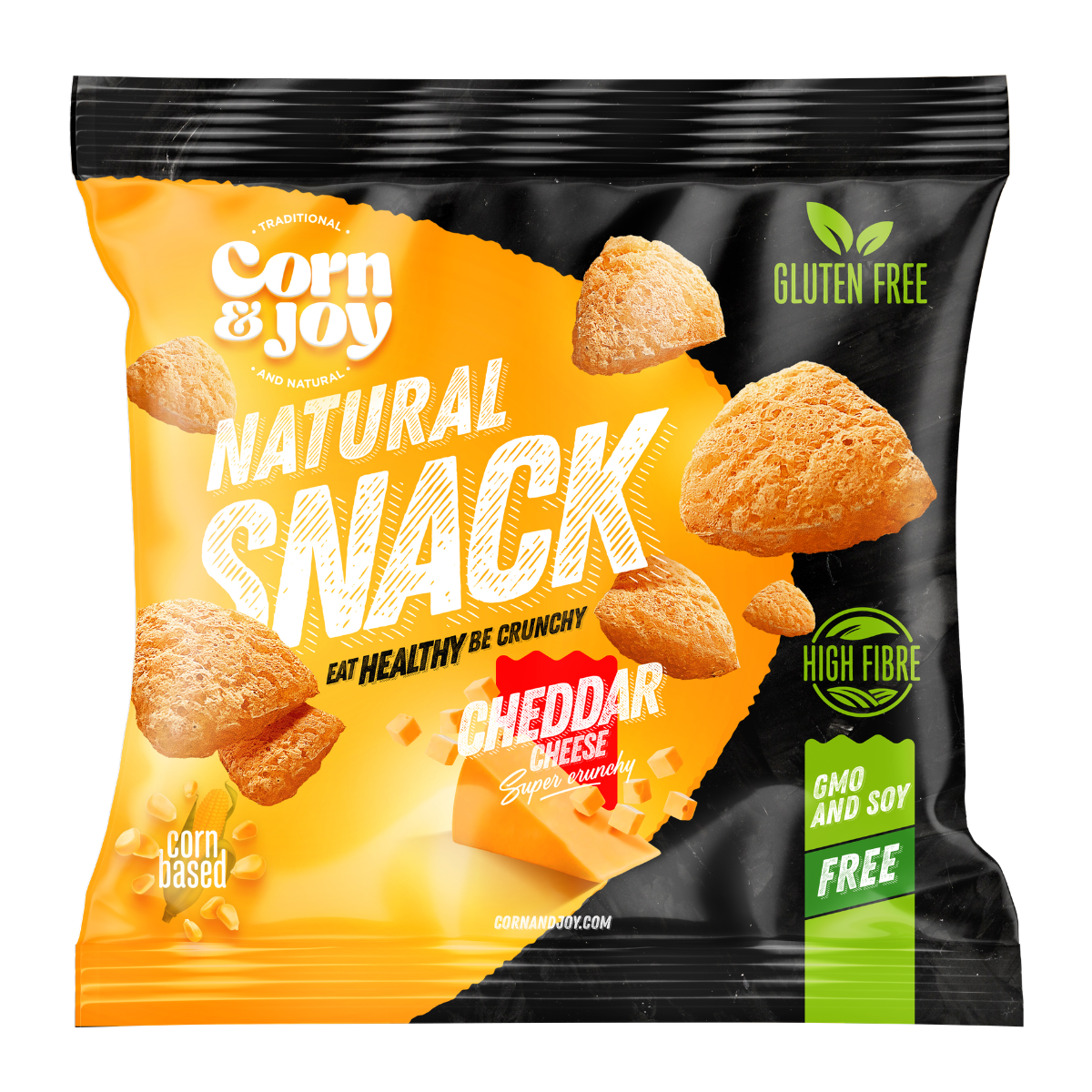 Pufuleti fara gluten, cu cheddar si jalapeno, 40g