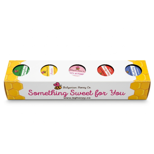 SET CADOU CU MINI BORCANE DE MIERE, 5 X 30G