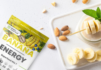 Smoothie energizant cu banana si unt de arahide